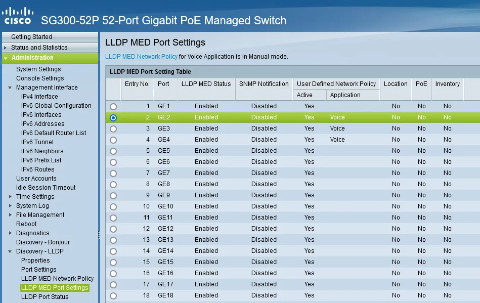 Enable LLDP