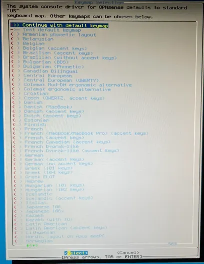 installer keymap View