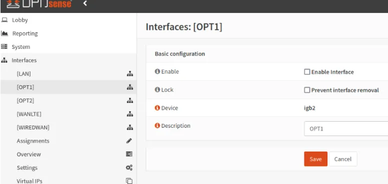 enable interfaces